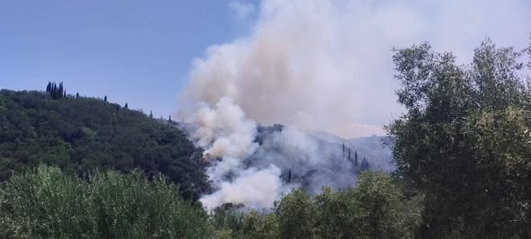 Κέρκυρα: Υπό μερικό έλεγχο η πυρκαγιά στα Βασιλικά Αχαράβης