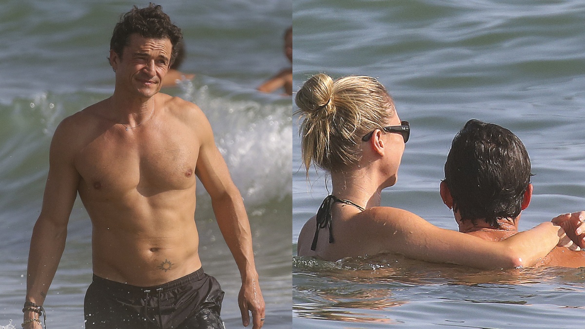 Τα πειράγματα του Orlando Bloom με την 28χρονη σύντροφό του σε παραλία στην Ιταλία