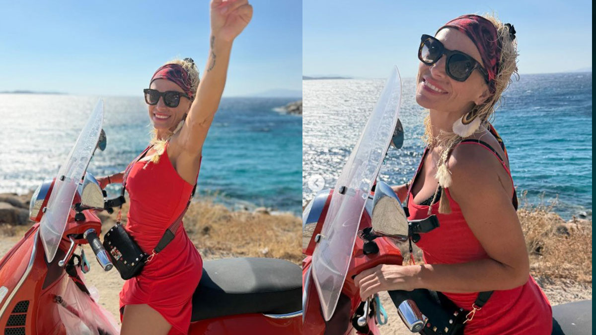 Υποδέχτηκε τον Αύγουστο πάνω σε μηχανάκι