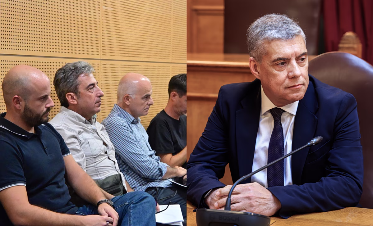 Αρνήθηκε να απαντήσει για το μπάζωμα στα Τέμπη ο Αγοραστός: «Όχι μπροστά σε κάμερες και μικρόφωνα» απάντησε στους συγγενείς των θυμάτων