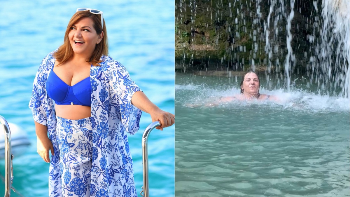 Βίκυ Σταυροπούλου: Έκανε μπάνιο κάτω από καταρράκτες