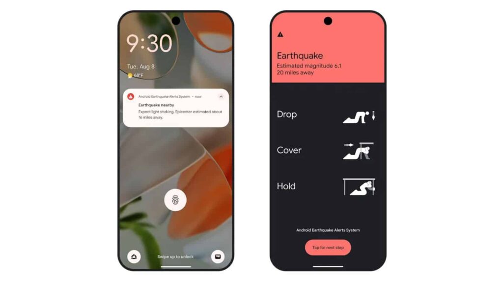 Android: Ειδοποιήσεις σεισμού σε πάνω από 200 χώρες και την Ελλάδα
