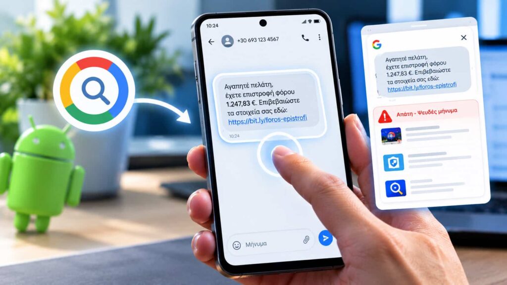 Circle to Search: Η κίνηση στο Android που ξεσκεπάζει SMS απάτης