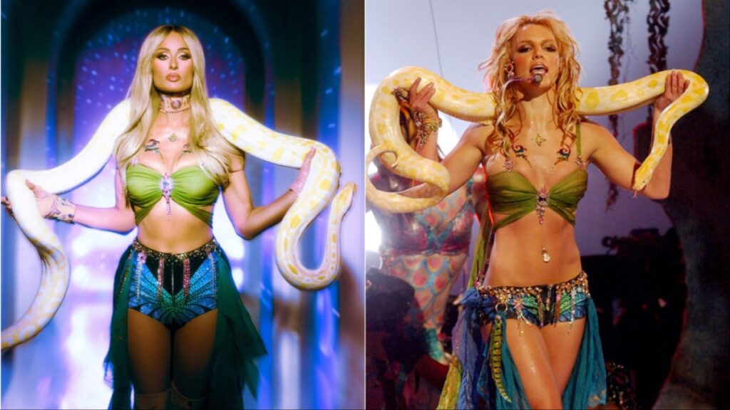Η επική μεταμόρφωσή της σε Britney Spears με το κίτρινο φίδι